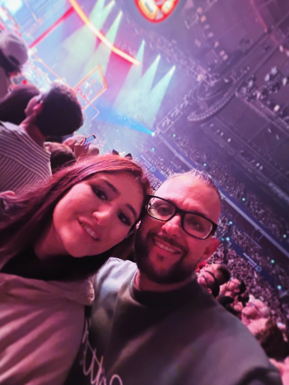 Carla and Dad — arena night out