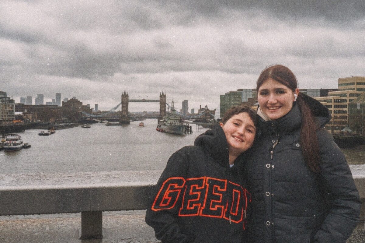 Leo and Carla at Tower Bridge
